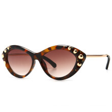 Fashion Cat Eye Crystal Sunglasses UV400 Design Personality Wholesale Sunglasses